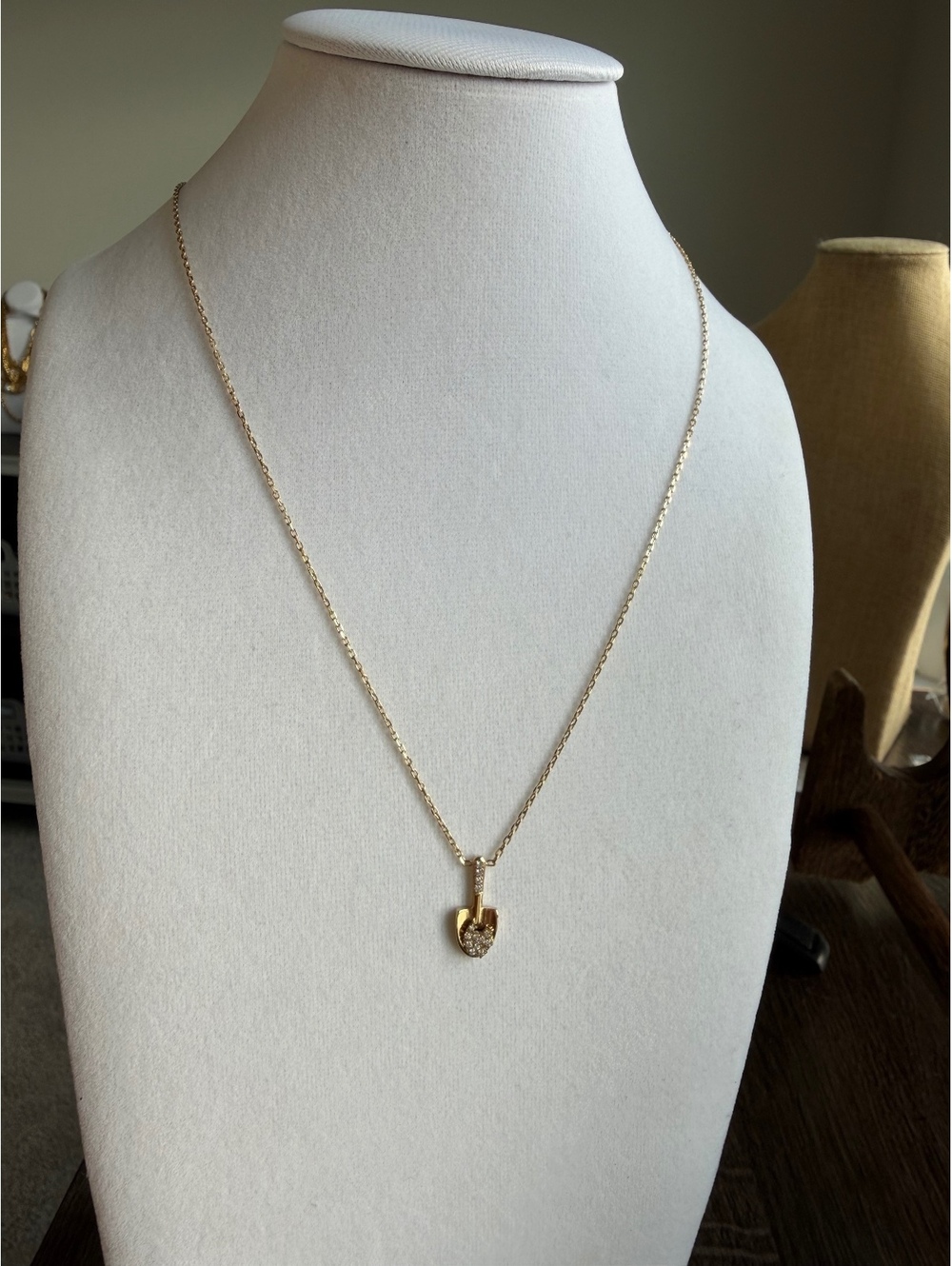 Non-Tarnish 18K Gold Plated Crystal Lock Necklace